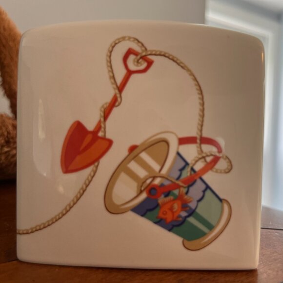 4 Piece Tiffany Baby Dish Set- EUC- Seashore Collection w/ Tiffany Box - Picture 4 of 10